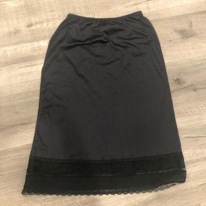 Black slip skirt